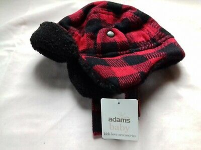 Adams Baby Tartan Checkered Hat & Gloves 12-24 Months RRP £6.99 CLEARANCE XL £2.99 or 2 for £5